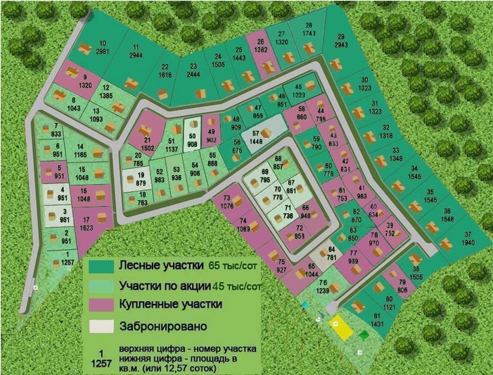 план поселка в Подмосковье